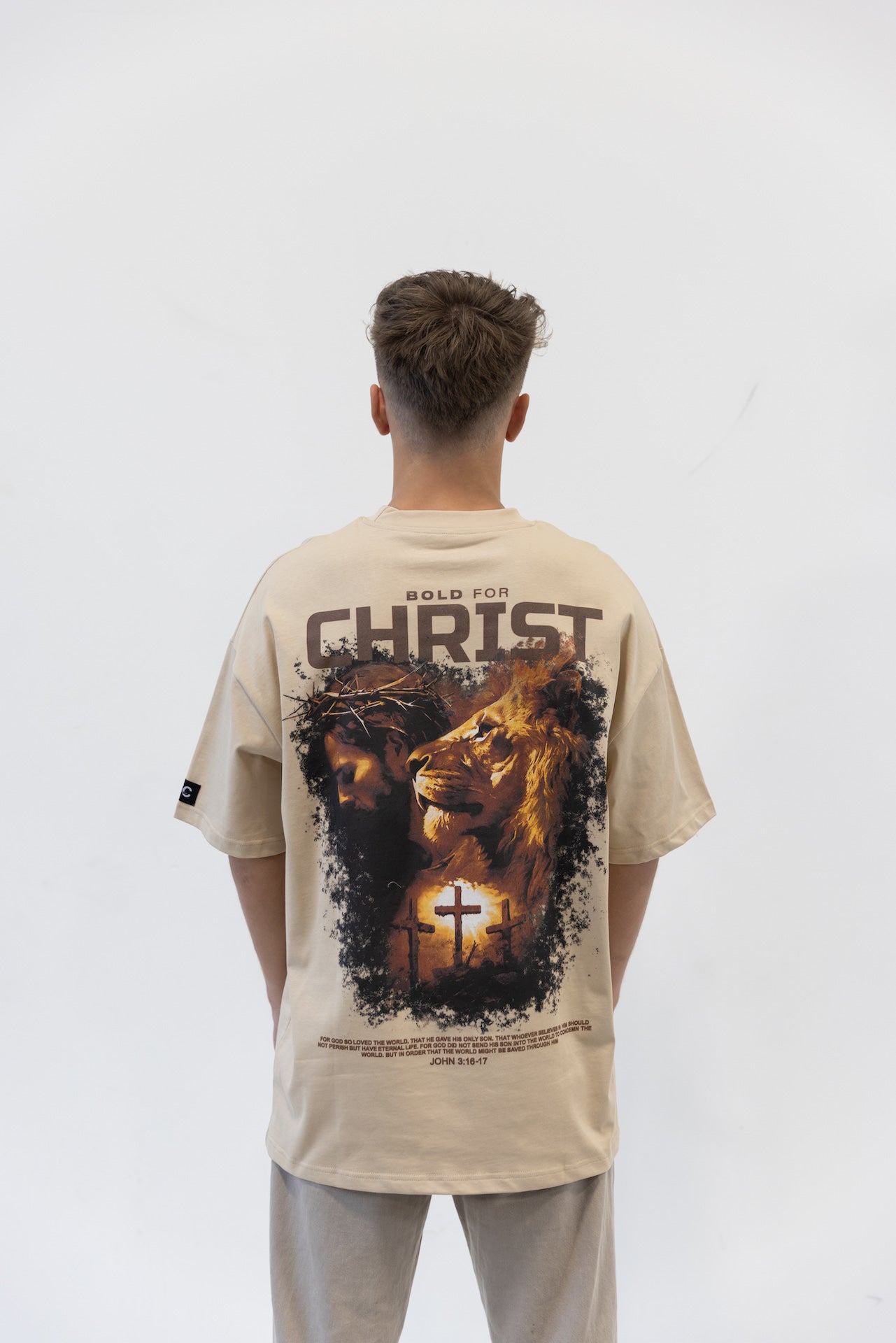 LION OF JUDAH TEE (TAN)